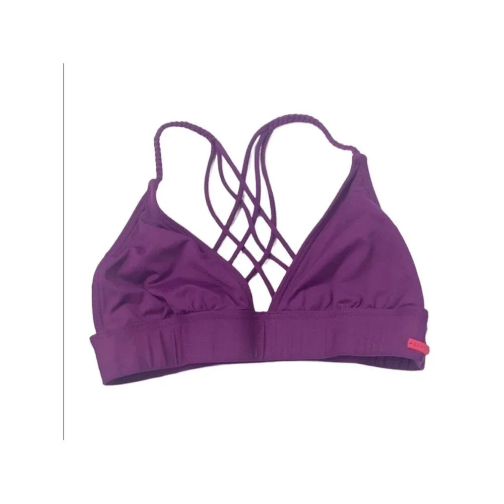 Roxy Purple Strappy Bikini Top Size S